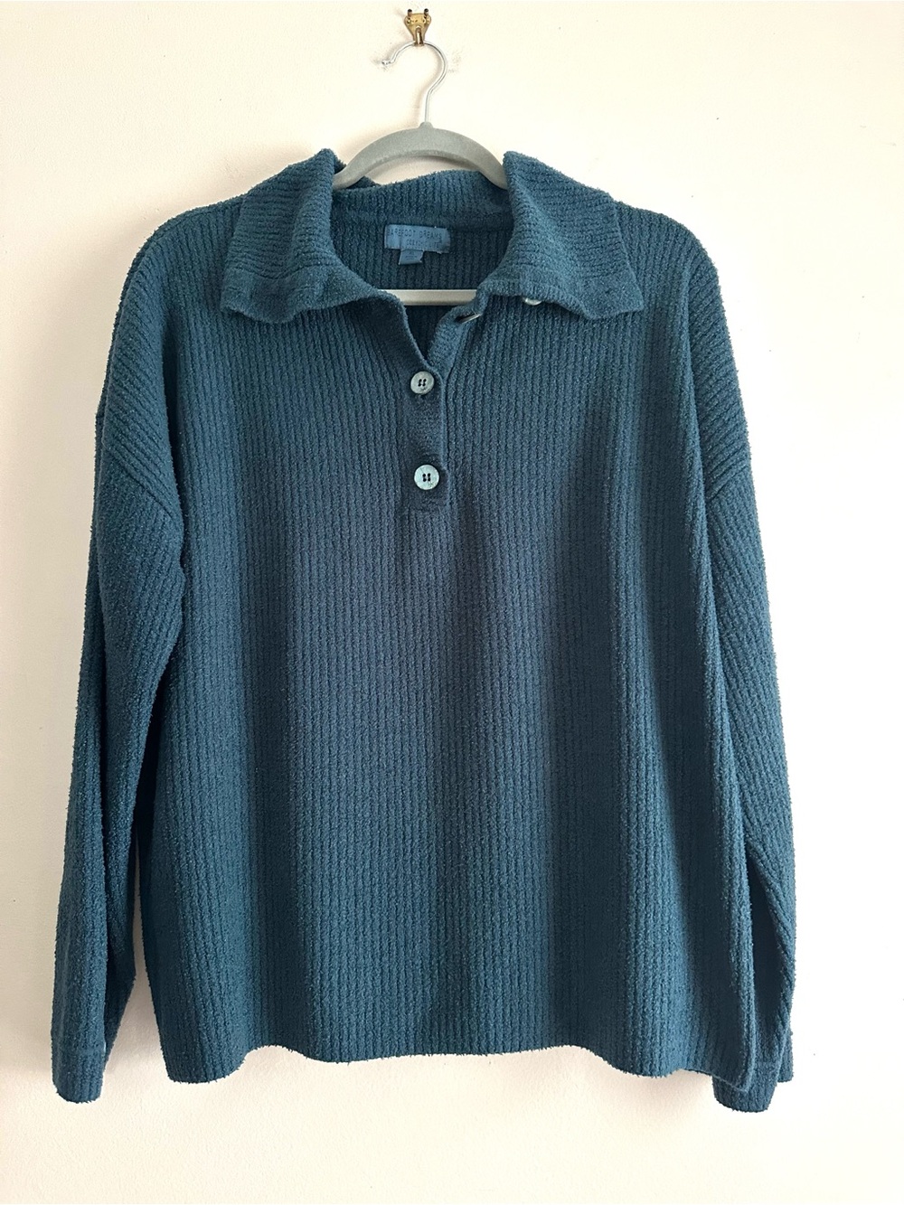 Barefoot Dreams • CozyChic‎ Button Pullover in Teal